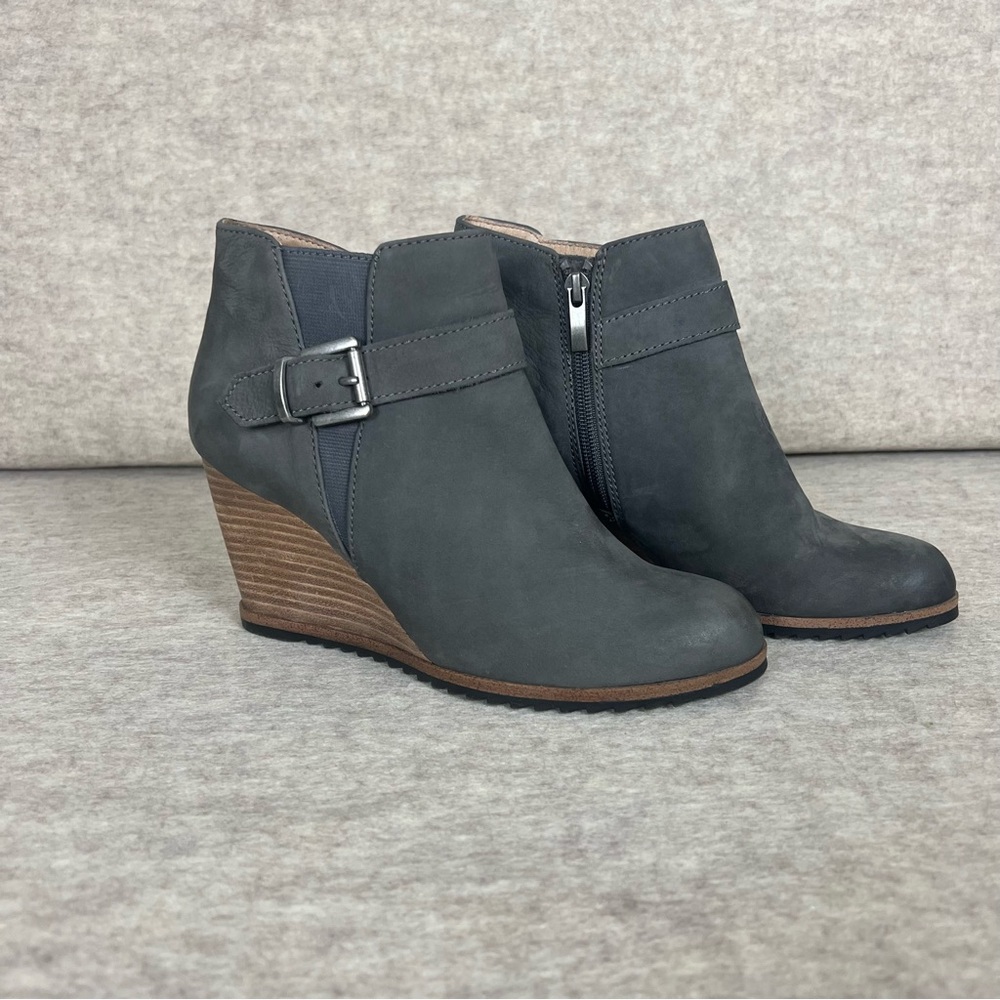 Caslon Addison Gray Wedge Ankle Boots